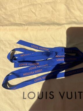 Louis Vuitton Royal Blue Ribbon with Orange Logo
